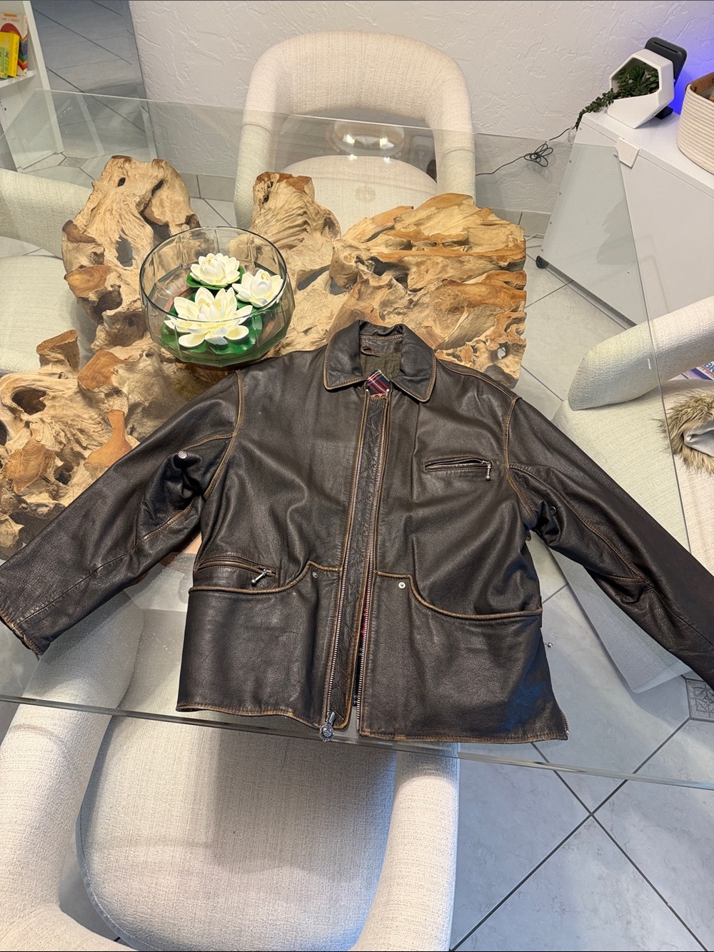 Authentic Winlit 1969 Classic Men's Brown Leather Jacket - Timeless Style